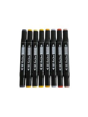 Set of 8 Chenyun Touch Bool Alcohol Dual Tip Color Markers